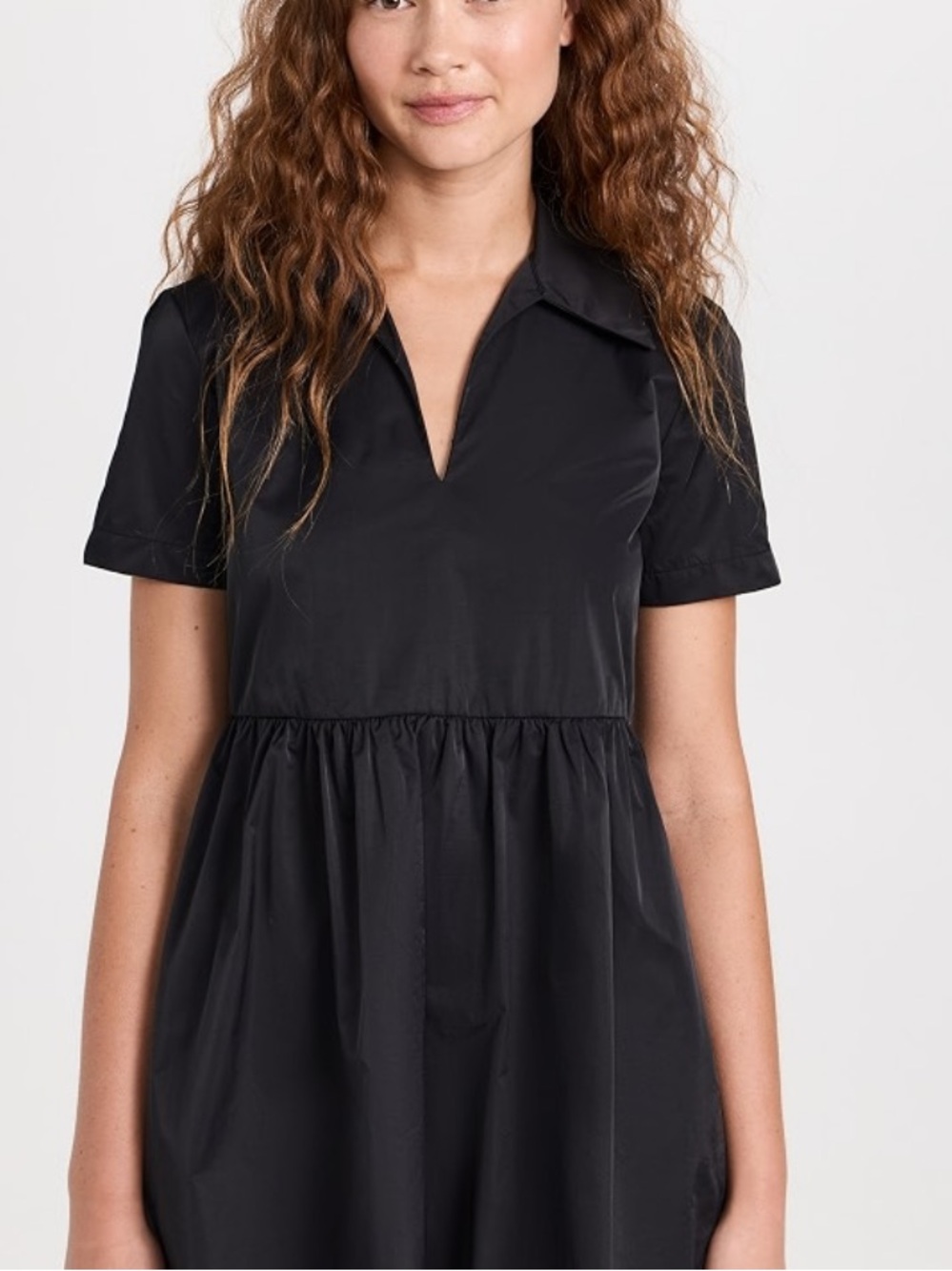 After Market Short Sleeve Button Down Mini Shirt Dress Medium M